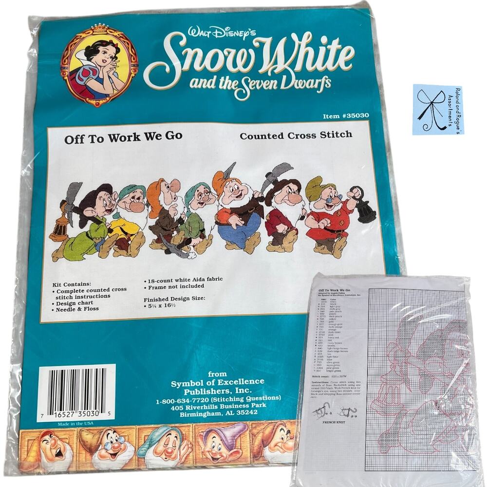 Walt Disney Snow White 35030 Counted Cross Stitch Kit